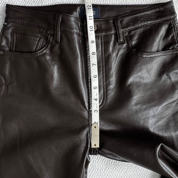 NWT Brown Citizens of Humanity Leather Bootcut Lilah Pants Sz 28 - Picture 14 of 16